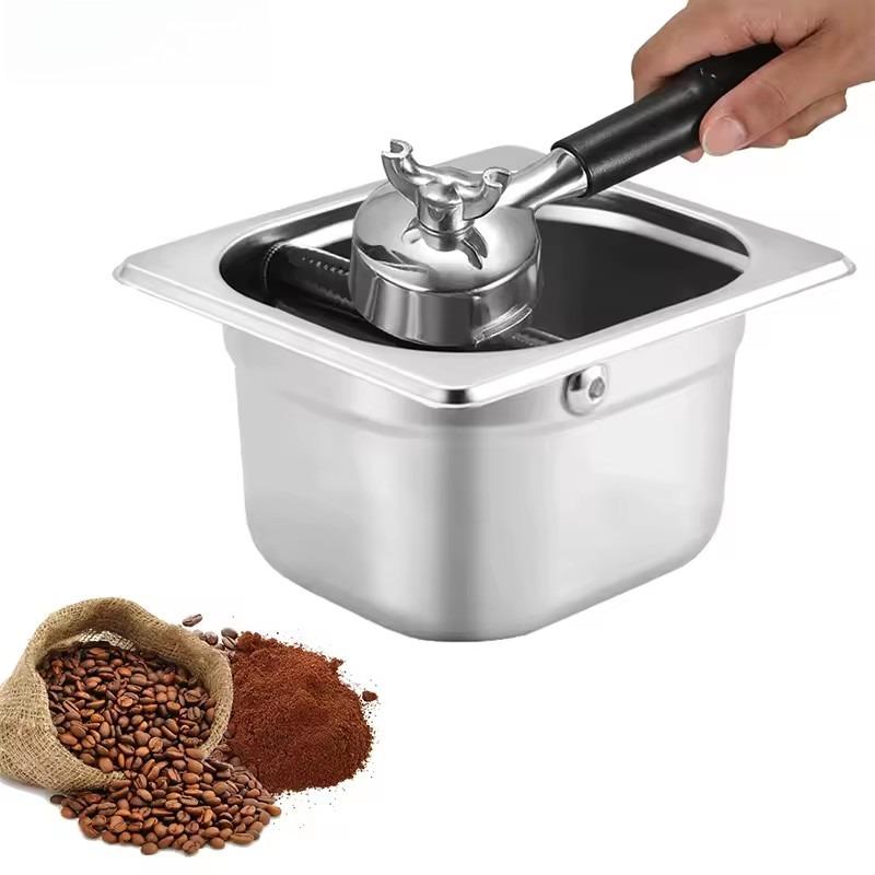 Caixa de Despejo de Café Knock Box Espresso para Barista Café Moído Antiderrapante Espresso Despejo Lixeira de Resíduos de Moagem Balde de Pó de Café