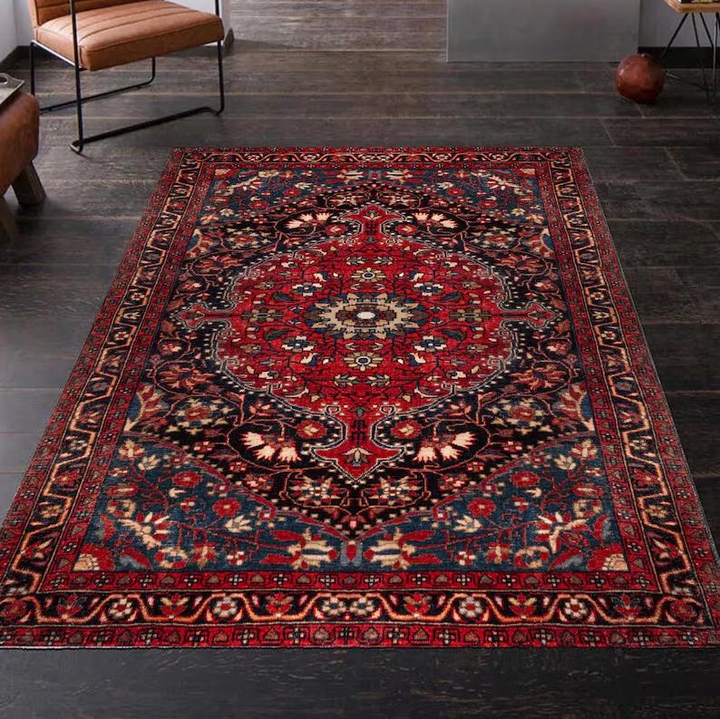 Traditionele Stijl Retro Tapijt Teppich Wasbaar Antislip Boheemse Tapijt Turkije Verweerd Tapijt Woonkamer Decoratief Tapijt 120x160cm