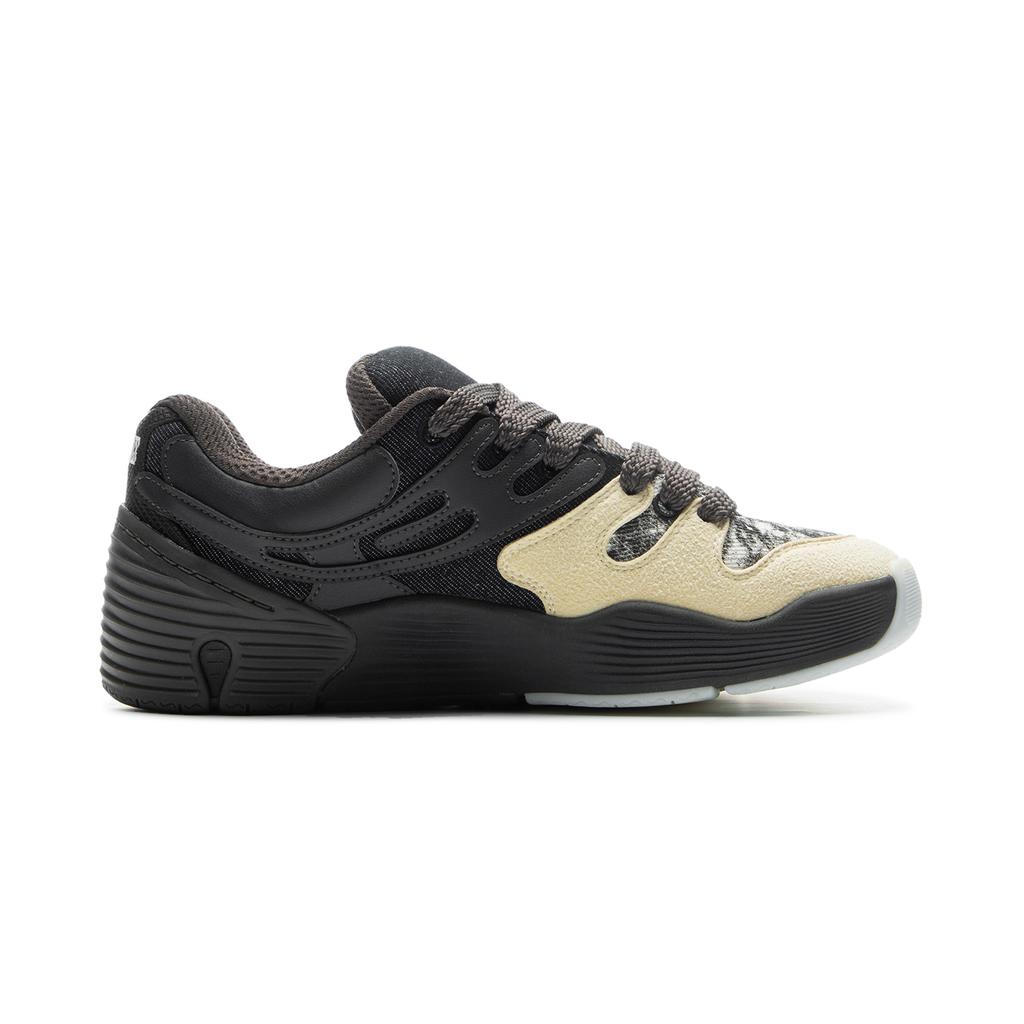 Li Ning Pleasures Skateboard Series Trendy Sports Durable Non-Slip Low-Top Skate Shoes Unisex Sneakers Black Gray Beige AEPU085-2