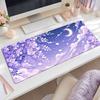 Purple And White Moonlight Flower Pattern Mouse Pad AntiSlipSuitable For Office Desks Computer Tables Decorative Accessories