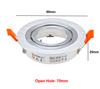 5 Pcs LED Downlight Frame with GU10 Lamp Base Ceiling Lights Recessed Lamp Spot Light for Living Room Indoor Light