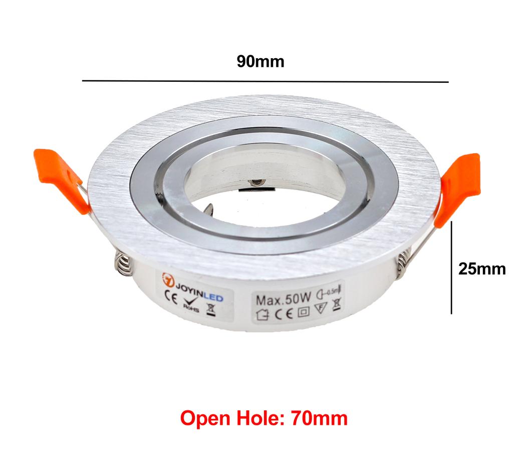 5 Pcs LED Downlight Frame with GU10 Lamp Base Ceiling Lights Recessed Lamp Spot Light for Living Room Indoor Light