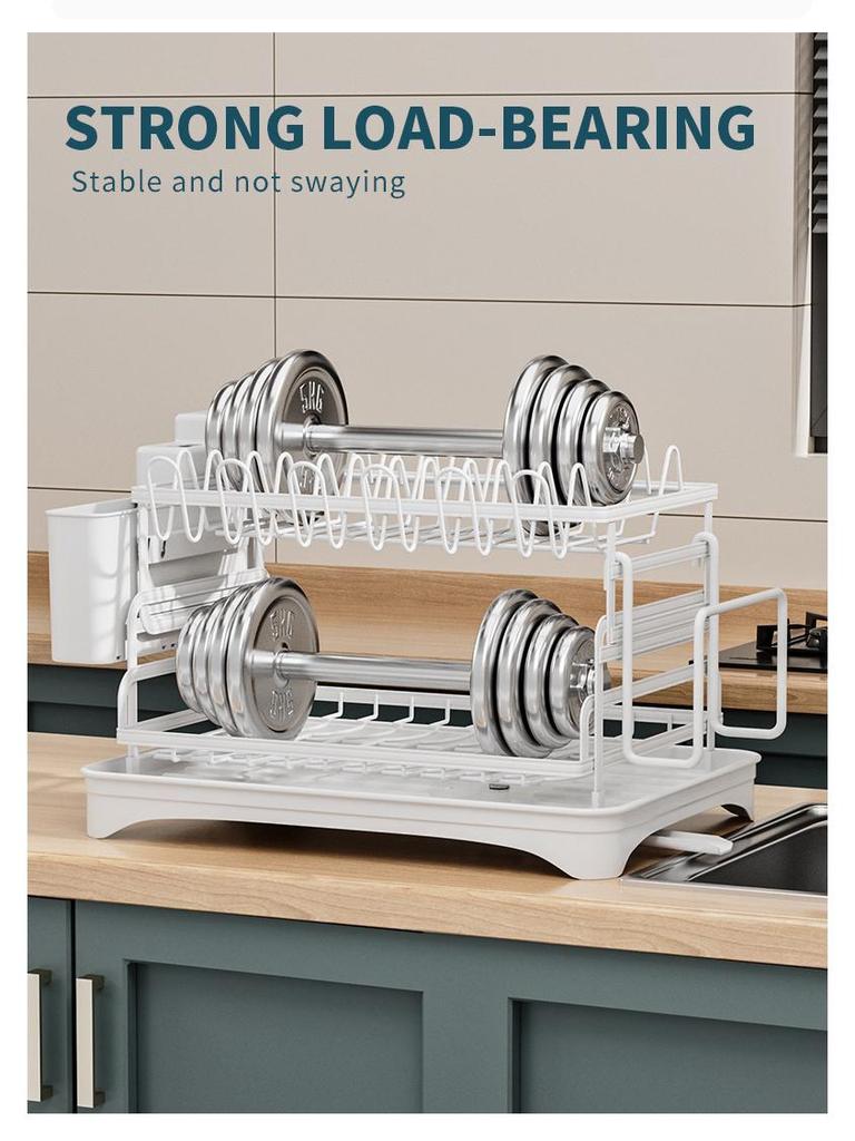 Multifunctional Kitchen Dish Rack: Bowls, Plates, Chopsticks Storage & Drain