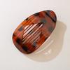 Diamond-shaped Flat Oval Hairpin, Duckbill Hairpin for Back of Head Bun, Elegant Shark Hairpin
