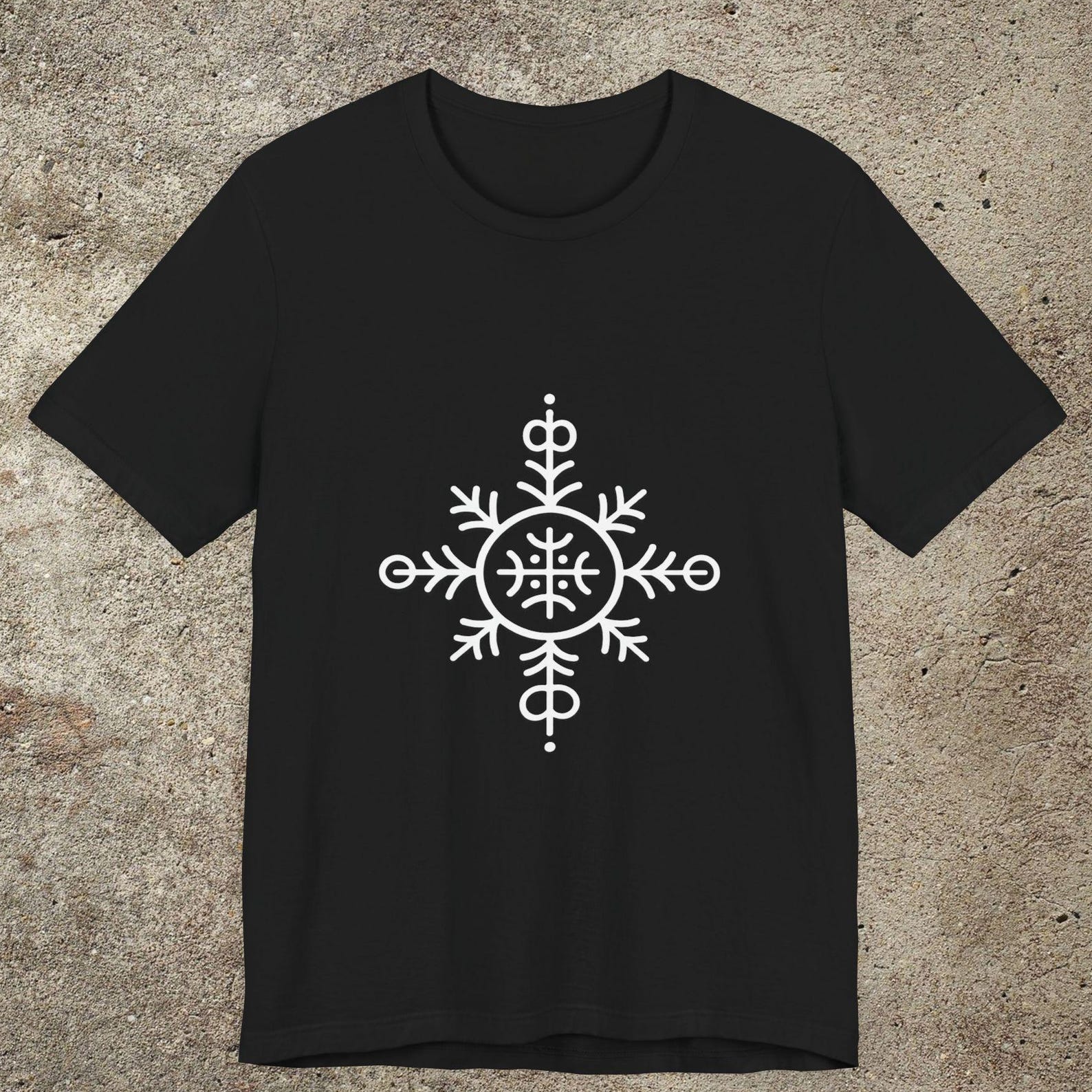 Traditional Croatian Tattoo, Sicanje Symbol, Occult Folk Tattoo Tee, Pagan Sun Cross T-Shirt S