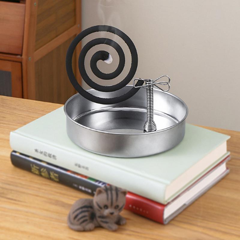 Edelstahl Multifunktions Aschenbecher Basis Magnetisch Mückenkerze Mückenkerzenhalter Mit Tablett Mückenschutz