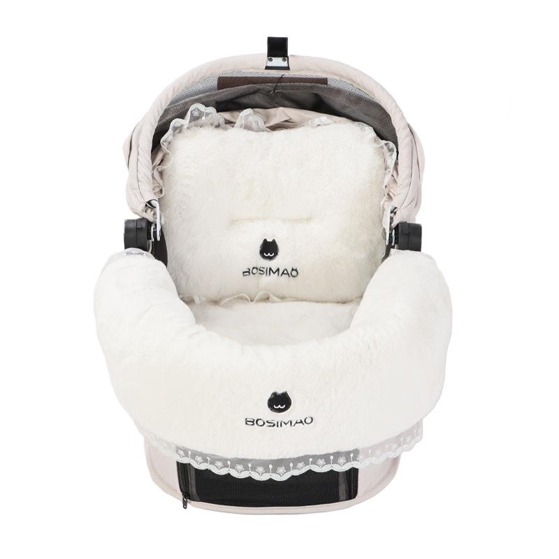 

Pet Stroller Cushion Set, Cozy Cart Cushion - Soft Filling for Dog Stroller,Edge Cover Cushion Pillow Set,3pcs Travel Accessory