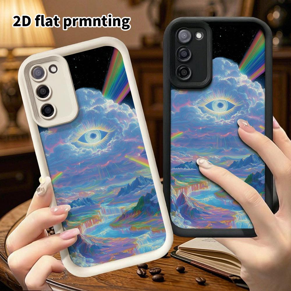 Phone Case: 2D Flat Samsung Galaxy A34 A35 M05 M06 S20 S22 S21 FE Plus 5G Layered Protective Case, Vast Black Starry Sky, Christmas and Halloween Gift