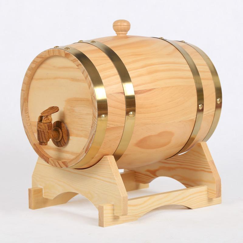Wood Oak Barrel Wine Decanter Nautical