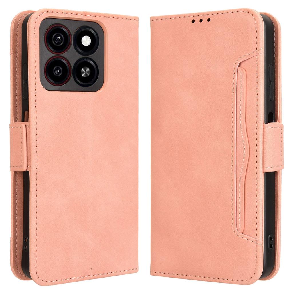 Für ZTE Blade A35/A55 Lederhülle Handy-Brieftaschen-Abdeckung mit mehreren Kartenfächern