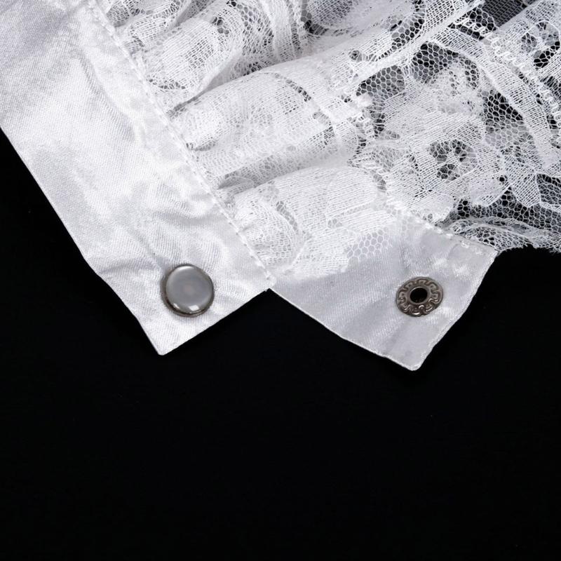 Elizabethanischer Chiffon-Rüschenkragen Manschettenärmel für Mittelalterkostüm Abnehmbar für historische Nachstellungen und Veranstaltung