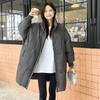 New down cotton-padded clothes for women's winter long cotton-padded jackets, loose and thickened knee-padded jackets.