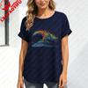 Vibrant Rainbow Wave Surfer TShirt Abstract Artistic Psychedelic Unisex Shirt Unisex Unisex Fashion Casual Crewneck Cotton Tee Tops