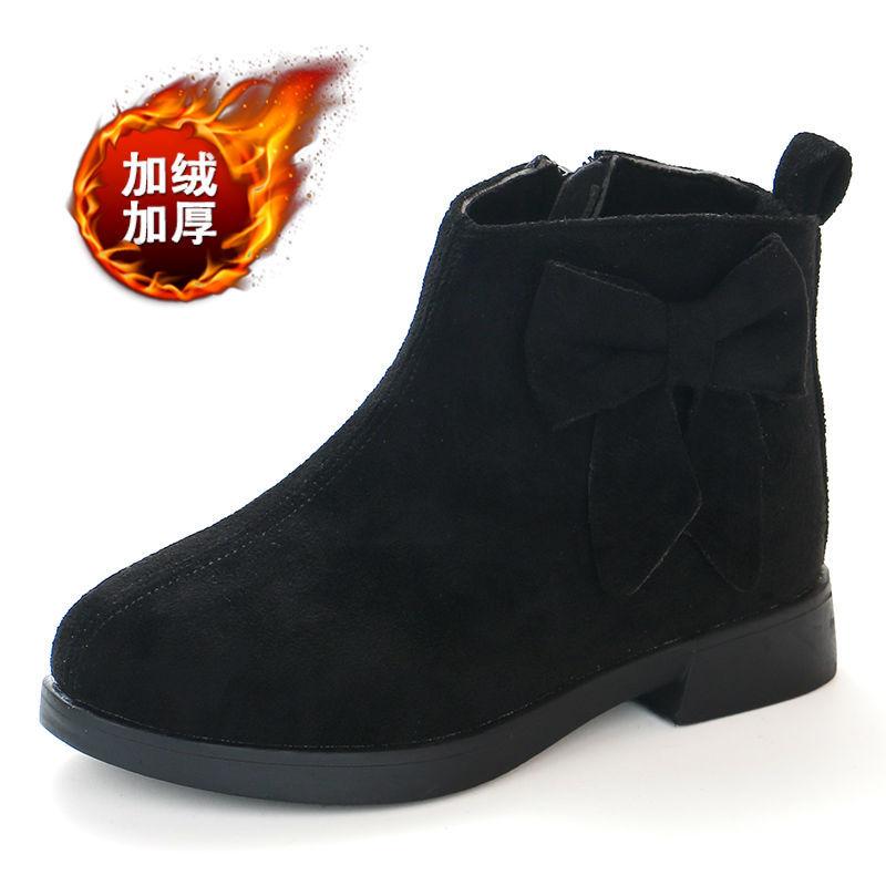 

Детские короткие ботинки, новые осенние и зимние ботинки для девочек, корейская версия, ботинки для детей среднего и старшего возраста, низкие зимние ботинки принцессы 35