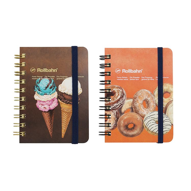 American Sweets Rollbahn Pocket Notebook Mini of D [Delfonics] (Set 2) (C (Ice Cream) & (Donuts))