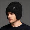 Plush Winter Ear Protection Knit Hat for Seniors - Warm, Windproof, and Thickened Wool Hat for Cold Weather.