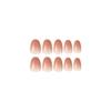 24pcs Manicure DIY Press on Nails Gradient Pink False Nails Short Round French