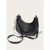 New Fashionable And Simple Crescent-Shaped Bright Surface Shoulder Bag, With A Distinctive Texture And Classic Look That's Suitable