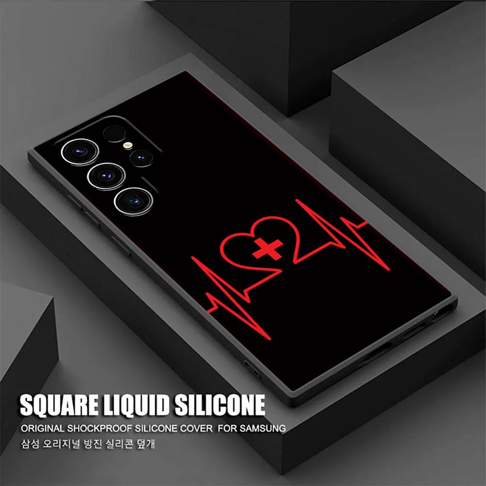 Nurse Medical Medicine Heart Stethoscope S26Ultra Case For Samsung Galaxy S26 S25 S24 S23 S20 S21 FE S22 Ultra Plus Phone Cover