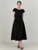 Liel Roof Shirring Skirt (Black)