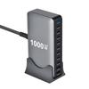 1000W Gans PD Schnellladegerät 10-Port Schnellladestation ABS-Materialien Multi-Geräte Netzteil Langlebigkeitsdesign
