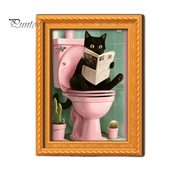 Magnetic Picture Frames for Refrigerator Funny Wooden Fridge Magnets Frame, Retro Cute Cat Pattern Decorative Photos Locker Magnet Photo Holder