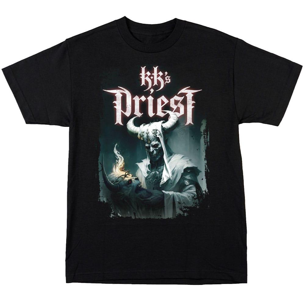 Новая популярная черная футболка KK s Priest Хлопок Полный размер Унисекс Унисекс футболка XXXL