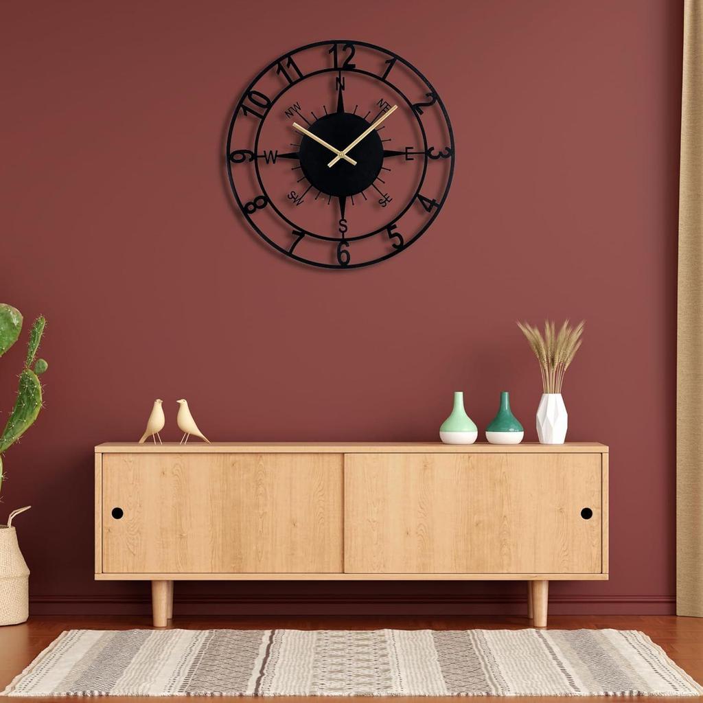 Wall Clock for Home, Office, Living Room, Bedroom, Kids Room and Kitchen (40 X 40 Cm) | Big Size Stylish Latest Home Decor | (Battery Included)