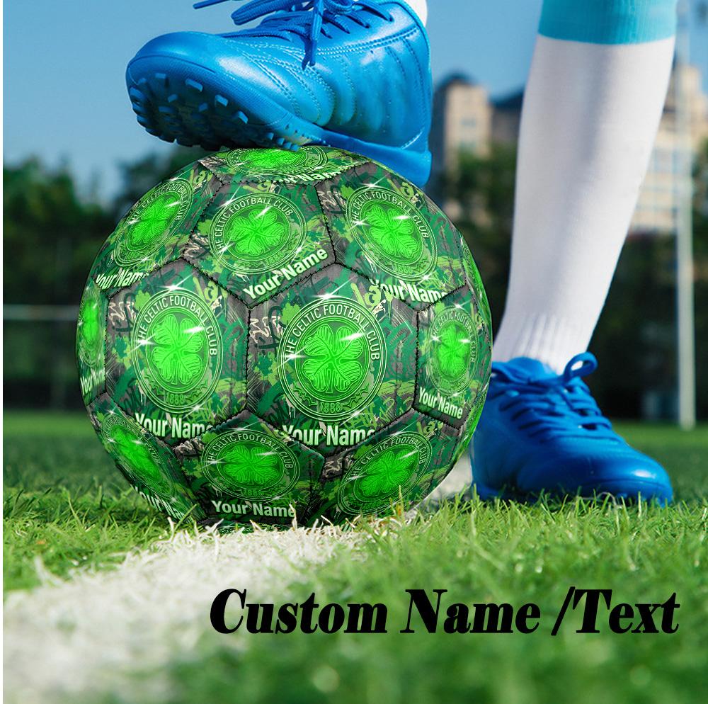 Size 5 Football Custom Name Text, Outdoor Training Soccer BallCeltic FC