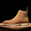 British Style Men's Genuine Suede Leather Chelsea Boots High-top Dress Shoes Fashion Warm Winter Men Riding Boots Shoes for Men