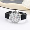 Analog Chronograph Quartz Watch with Date Simple and Stylish Suitable for Nurse Silica Gel Strap Silica [BUREI] Women's Display, Lightweight, Slim,