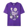 Floral Skeleton Farm Eggs Farmer Hen Chicken Flower Animal Normal Casual Top T-Shirt Tees For Men Company Cotton Gift T-Shirts