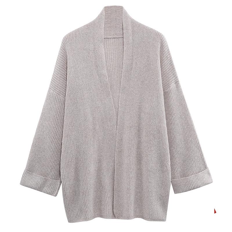 New Arrival: Plus Size Women s Tie-up Knit Cardigan – European American Style for Autumn Winter 2025 2XL
