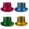 Bright Color Magicians Hat for Women Men with Belt Tall Hat Adult Theme Party Costume Hat Stage Performers Hat