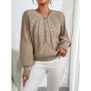 Women'S Chunky Sweater - Beige/Neutral-Toned Sweater for Fall/Winter, Cozy Sweater for Everyday & Formal Outfits, Women'S Sweater Clothing