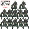 Military Figures Soldier Building Block SWAT Special Forces Assault Team Camouflage Troops Vehicle Bricks Toy