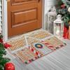 Weihnachtslebkuchenhausmatte Eingangstürmatte Rutschfeste Matte Festliche Atmosphäre Wintermatte für Badezimmer Weihnachtsdekoration