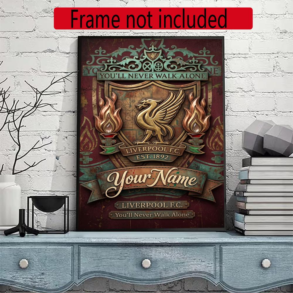 Liverpool Team Customize Text Diamond Painting Round Diamond Mosaic Suitable For Beginners Diamond Painting Rhinestones Gift Frameless