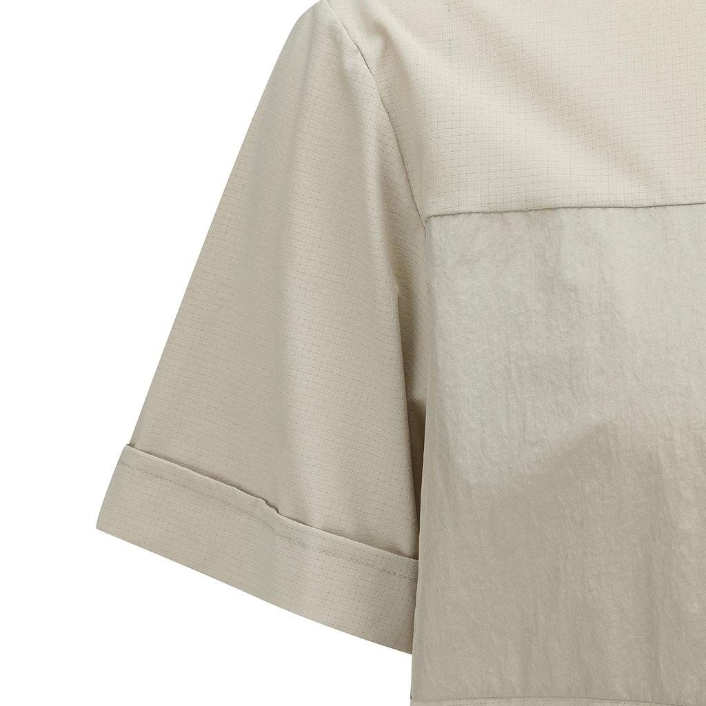 ANEW GOLF Men Woven Patch Point Short T-Shirt_Be