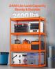 Storage Shelves 4 Tier Adjustable Heavy Duty Garage Shelving Unit 2400 lbs