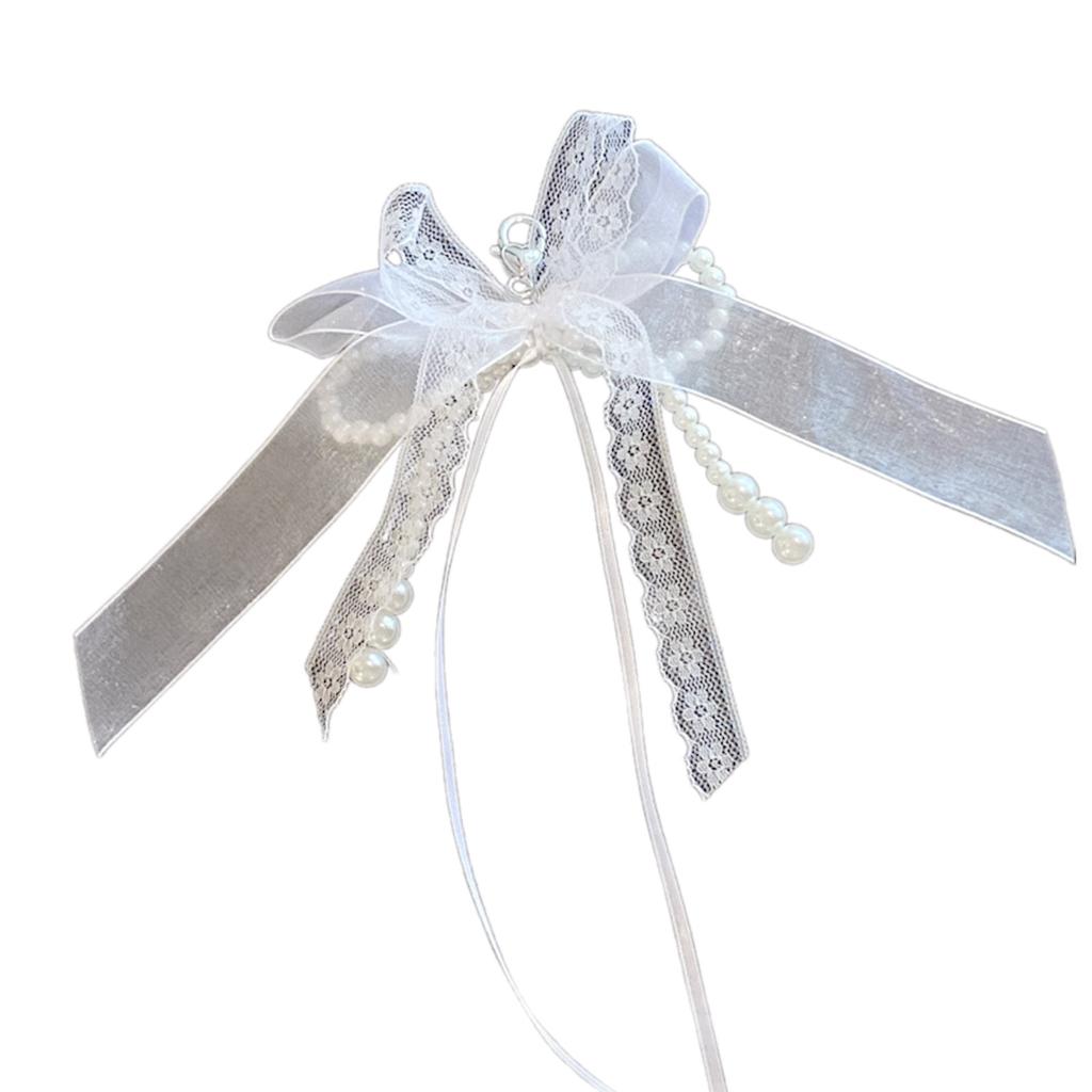 Elegant Phone Charm Chain Bag Pendant for Backpack Purse Wallet Stylish Ribbon Bowknot Keychain Accessory for Women