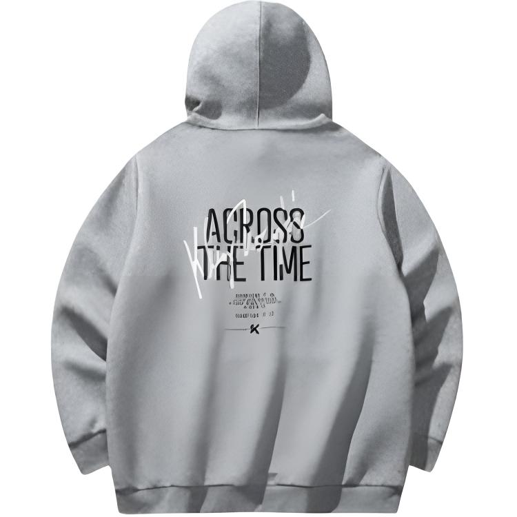 Anta Comfortable Casual Simple Hoodie Men Hoodies Gray 152441717-1