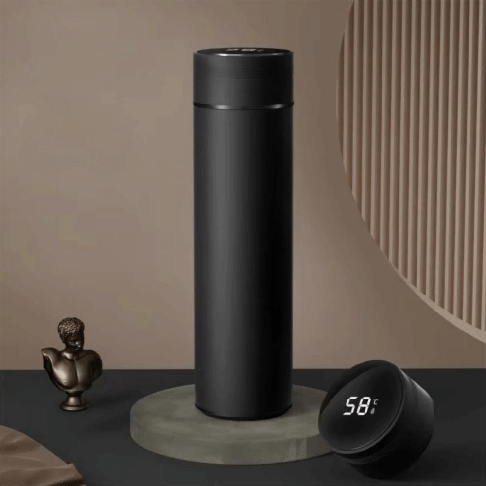 

New Temperature Display Vacuum Insulated Cup 480ml Stainless Steel Vacuum Flasks Leakproof Long-lasting Heat Coffee Cup 50ml чёрный