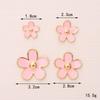 DIY Jewelry Accessories: Alloy Oil Drop Five-Petal Flower Stickers for Phone Cases & Shoes