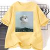 Cowboy Cat Tshirt Funny Crazy Cat Printed Tshirt WOMEN Unisex Cotton Short Sleeve T Shirt Summer Unisexs Clothing Graphic Tees Tops