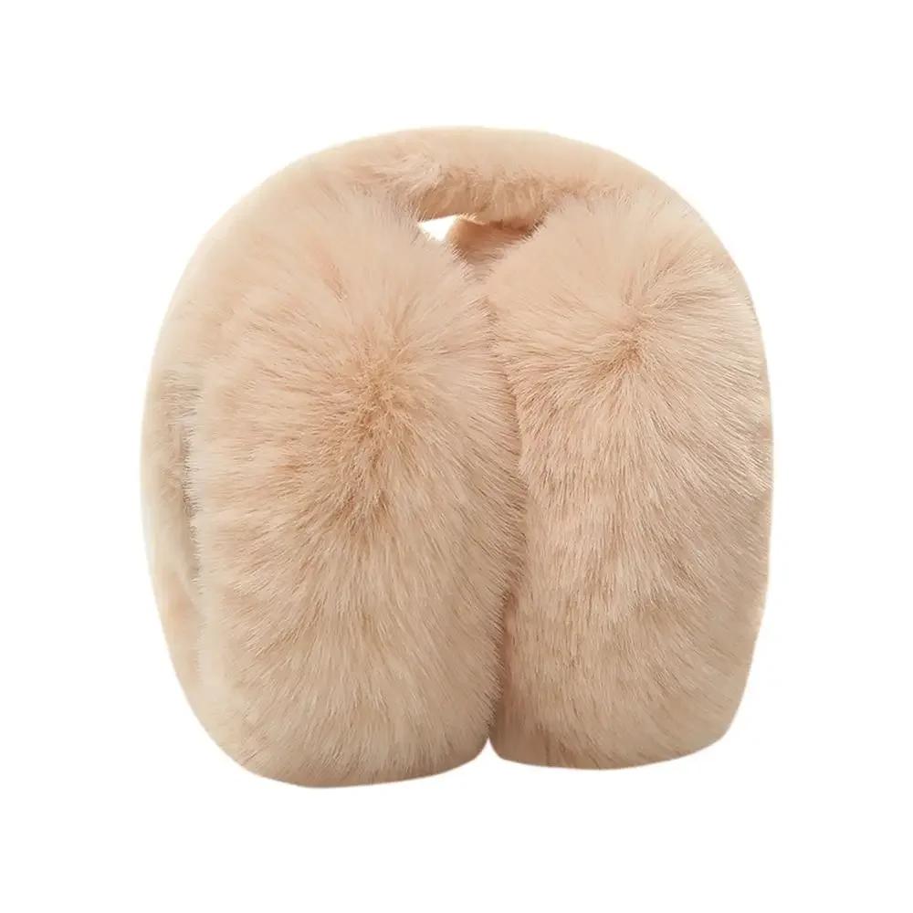 1 PC Solid Color Soft Plush Ear Warmer Winter Warm Earmuffs Ear Cover Outdoor Cold Protection Ear-Muffs Folding Earflap Fashion