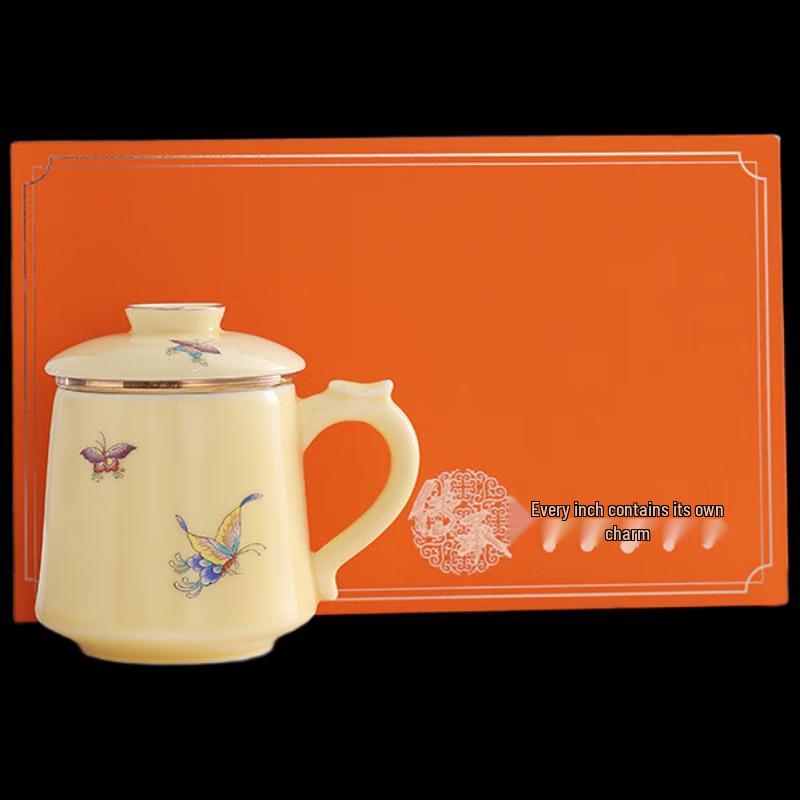 Chaxun Ceramic Tea Mug with Infuser and Lid