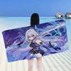 Genshin Impact Skirk Bath Towel Microfiber Soft Water Absorbing Breathable For Girl Kids Decorative Cartoon Beach Towel