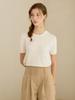 MOMET Lee & Wave Short Sleeve Knit White