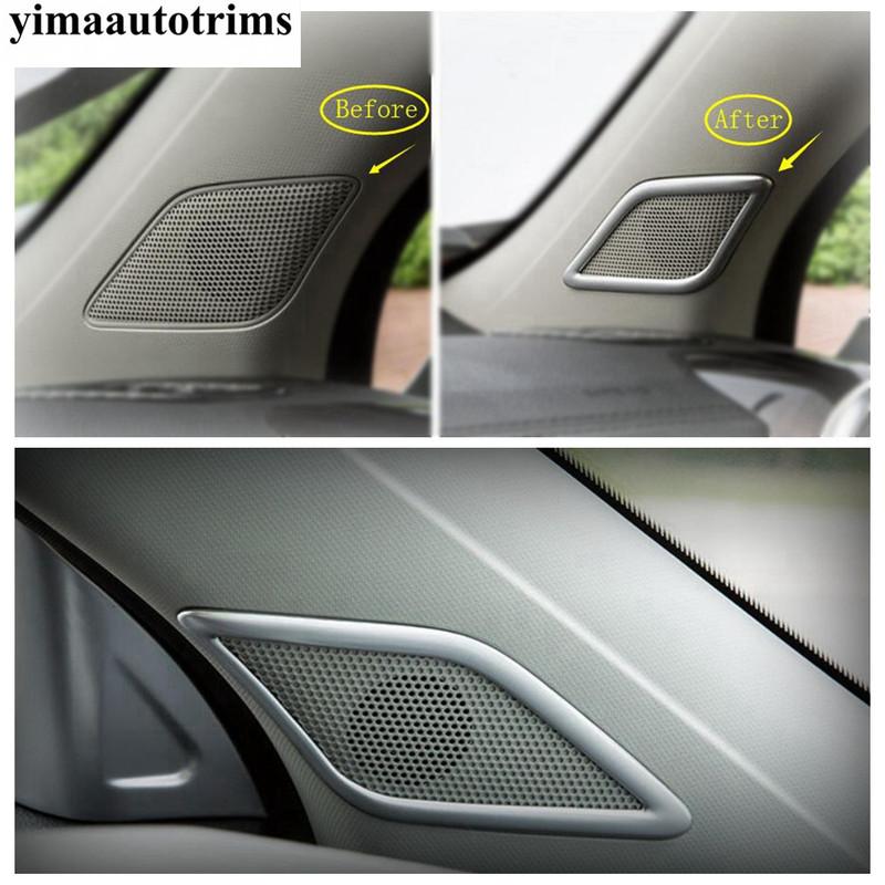 Head Lights / Window Lift Button Panel / Pillar A Speaker / Air AC Vent Cover Trim Matte Accessories For MG ZS EV 2018 -